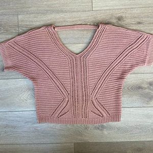 Guess Marciano Collection Glitter Knit Blush Sweater